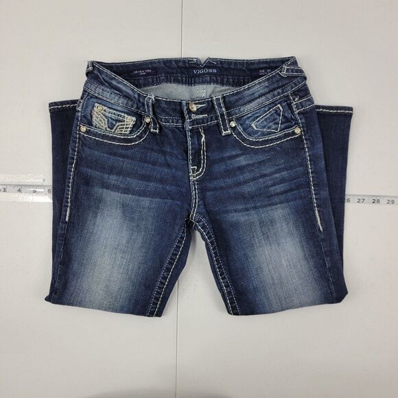 Vigoss‎ the new york capri jeans blue 3/4 28x21 denim 3169 - Picture 1 of 14